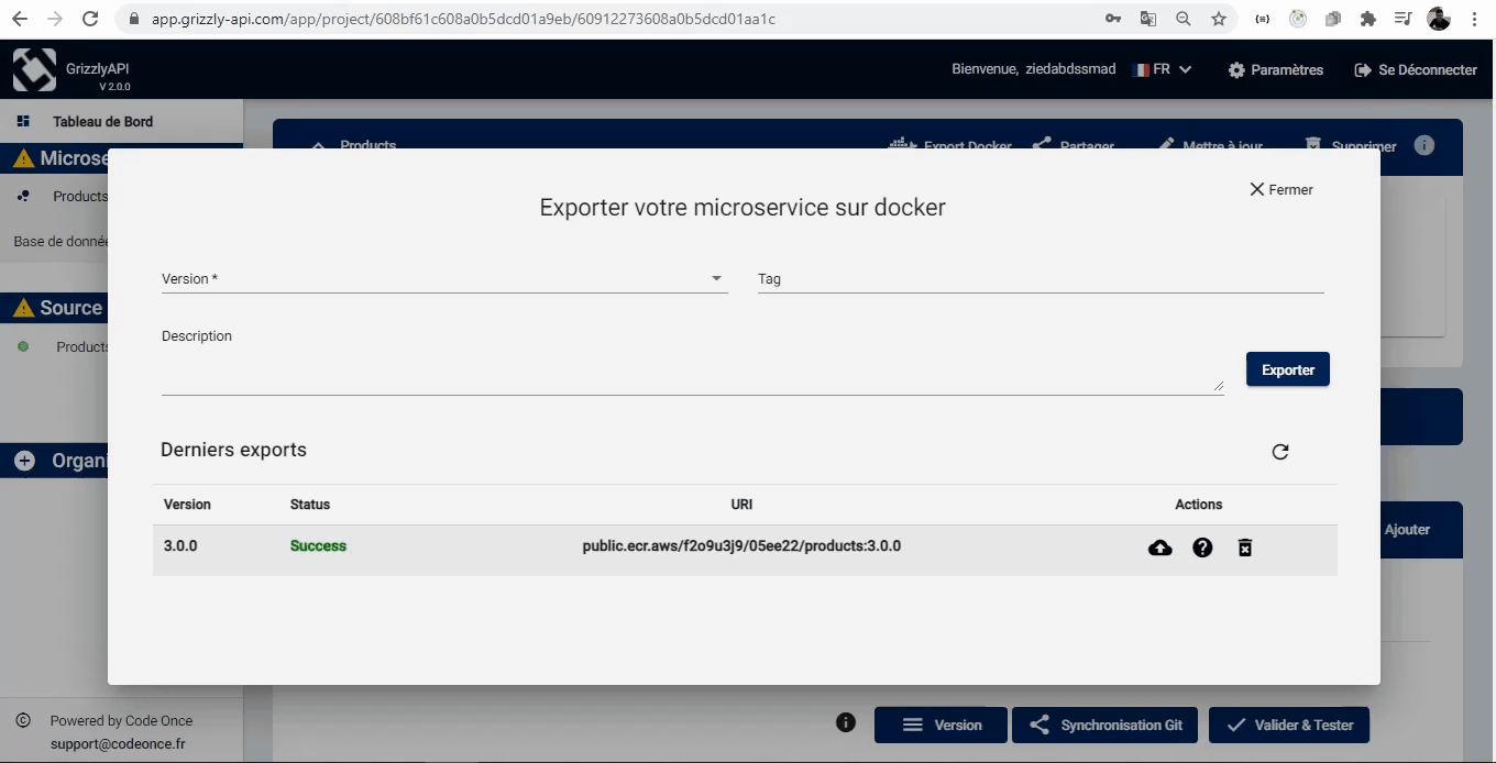 export steps